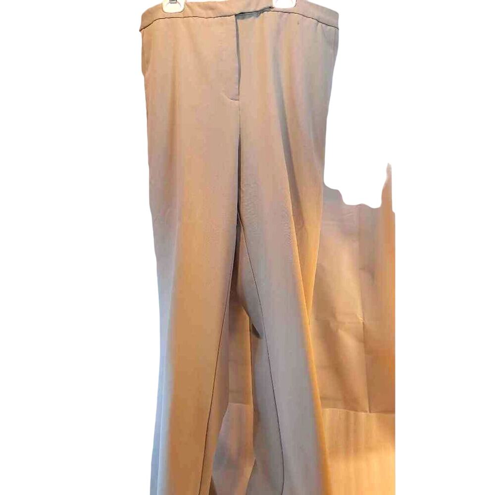 East 5th Women's Dress Career Pants Beige Buttons Stretch Flat Front 14